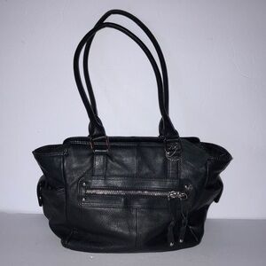 Great American Leatherworks Black Shoulder Bag with Great‎ Pockets